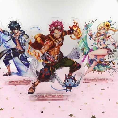 1pc Lovely Anime Fairy Tail Cosplay Acrylic Stand Model Figure Toys Craft Fairy Garden Decor Accessories Kids Gift