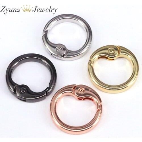 10PCS, Metal Spring Gate O Ring Openable Keyring Leather Bag Belt Strap Buckle Dog Chain Snap Clasp Clip