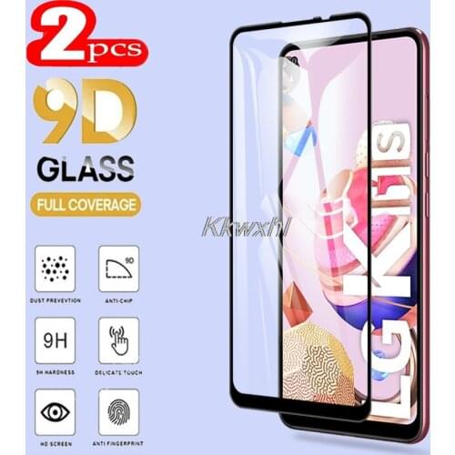 2PCS For LG K51S Screen Protector Full Glue Tempered Glass Protective Cover Film On LMK510EMW, LM-K510EMW, LM-K510