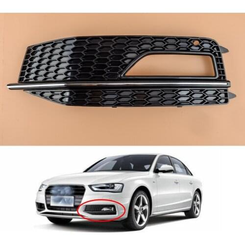 8K0807681 8K0807681M ABS Gloss Black Left Front Bumper Lower Fog Light Grill Grille Fit for Audi A4 B8 S-Line S4 2013 2014 2015