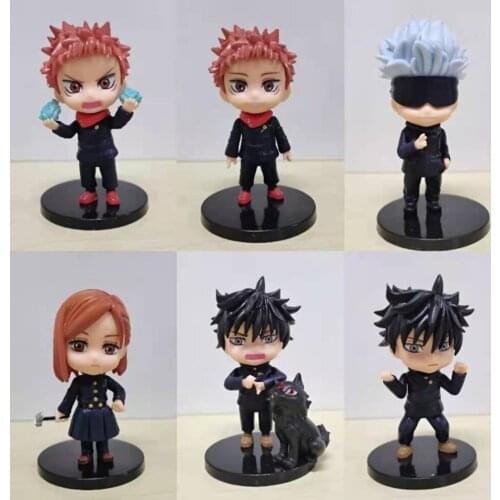 24/Lot Jujutsu Kaisen Fushiguro Megumi Gojo Satoru Inumaki Toge Nobara Kugisaki Yuji Itadori 9-10CM PVC Action Figure Toy