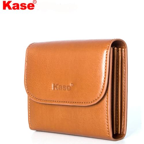 Kase 4 Pocket PU Leather Camera Circular Square Lens Filter Carry Case Bag Pouch for 25mm-82mm/95mm 100x100mm Filters