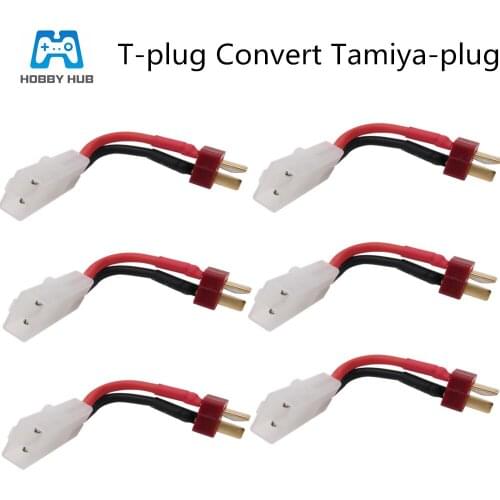 Hobby hub T-plug adapter cable for RC Racing Lipo Battery T-plug Convert Tamiya-plug Adapter Cable Battery 14AWG Wire Series