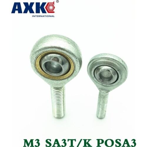 20pcs/lot 3mm Male Right Hand Thread Rod End Joint Bearing Metric Thread M3x0.5mm Sa3t/k Posa3