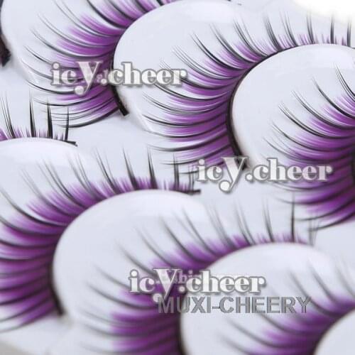 ICYCHEER Makeup 5 Pairs Fancy Soft Long Feather Party Girl False Fake Eyelashes Eye lashes