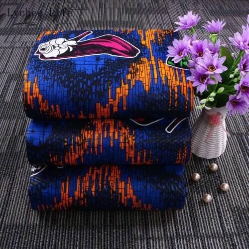 Lychee Life 1Yard Ankara African Cotton Real Wax Print Fabric High Heels Printed Batik Fabric For Dress Diy Sewing Crafts