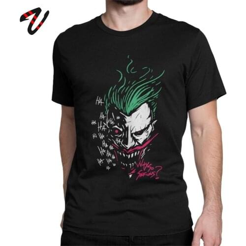 100% Cotton Men T Shirt The Dark Knight Joker Tshirt Why So Serious T-Shirt 80s Villain Of The Bat Man Tees Casual Gift Tops