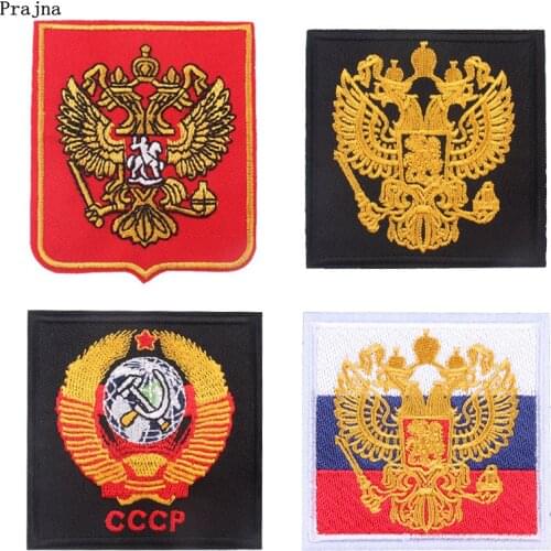 Prajna Russian Flag National Emblem Patch Pilot People of Russia Military Police stripe Army Soldier Patches Badges Accessories