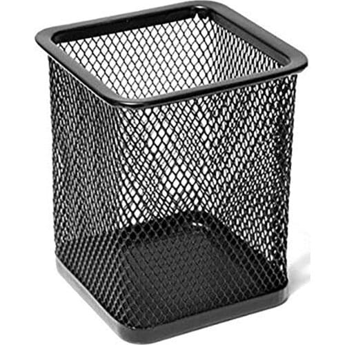 Simple Wrought Iron Desktop Hollow Storage Pen Holder Metallic Sprayed Mesh Pen Holder Stationery Desk Tidy Container