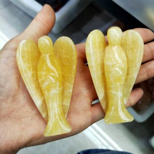 Natural topaz angel crystal quartz home living room decoration art ornaments open chakras to restore spiritual power