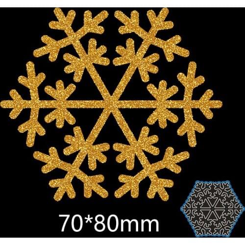 New Metal Cutting Dies 70*80 mm Snowflake Frame On The Moon For Card DIY Scrapbooking stencil Paper Craft Album template Dies
