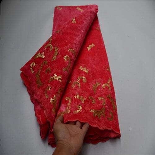 New High Quality Fashion African Lace Fabric 5 Yards French Lace Fabric With Sequins Embroidery Nigerian Lace For Dress PS905-3