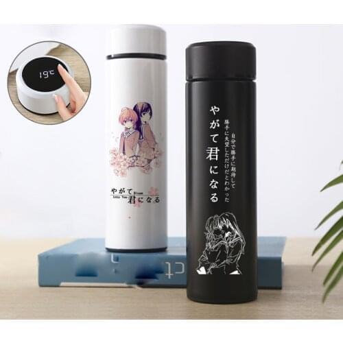 Anime Cartoon Bloom Into You Portable Stainless Steel Water Bottle Travel Cup Cosplay Prop for Boy Girl Gift 1 pcs