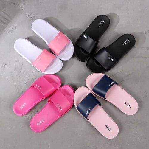 Simple Korean version of the home thick-soled ladies slippers home indoor non-slip soft-soled slippers home beach slippers