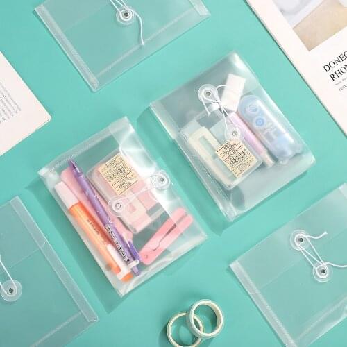 JAINWU 4pcs/set Dustproof Finishing Bag Small Thickened Primary School Stationery Bag Winding Bill File Bag School Stationery