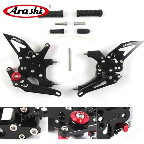 For DUCATI 959 Panigale 2016 - 2019 Adjustable Footrest Foot Pegs Rearset Foot Rests CNC Rider Silver Black Gold Aluminum Arashi