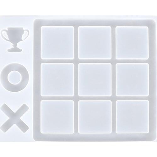 Craft Casting Silicone Mold XO Mould for Noughts and Crosses Game Family Board Game good flexibility durability smooth interior