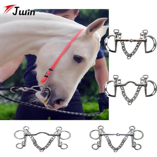 Horse Riding Equipment Horse Bits Kimberwicke Bit Solid Jointed Mouth Stainless Steel Horse Pelham Bits Low Port Mouth Products