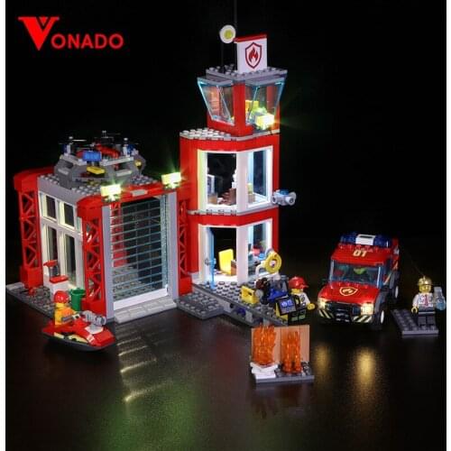 Led Light for 60216 City 19-year City New City Fire Rescue Team City Series Assembling Building Blocks Toys