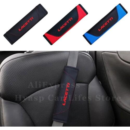 Carbon Fiber Car Seat Belt Cover for Chevrolet Lacetti Car Safety Belt Covers Shoulder Pad Auto Accessories Interior Car-Styling