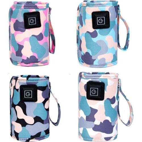 USB Baby Bottle Warmer Bag Insulation Thermostat Food Heater Bag Portable Infant Feeding Bottle Heating Warmer Cover