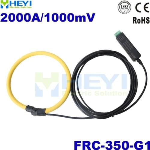 Yellow Clamp on instrument Rogowski Coil Input : 1~2000A Output : 1V flexible rogowski coil