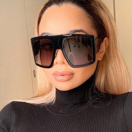 MADELINY 2021 Fashion Oversized Sunglasses Women Brand Designer Plastic Female Gradient Sun Glasses gafas de sol UV400 MA386