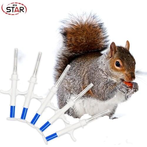 10pcs 2.12*12mm FDX-A microchip Animal RFID Microchip Syringe Pet Microchip 125khz Microchip Implant Kit Animal Dog ID injector