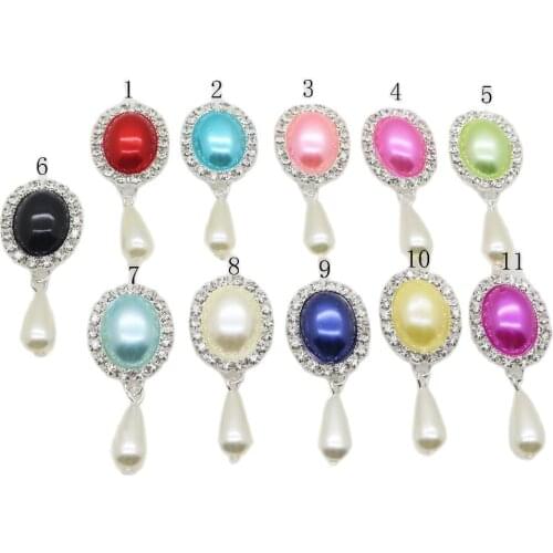 ZMASEY Wholesale Prices 10Pcs/Lot 20*45mm Metal Brooch Buttons gift card Accessories 11 Color Pendant handwork Decoration New