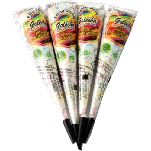 12 Pcs/ Set White Henna Tattoo Ink Brands Hand Body Paint Cone Temporary Tattoos Long Lasting Waterproof Tattoo Cream