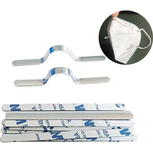 20/50/100PC Nose Wire Nose Clip Bridge Metal Flat Aluminum Bar Strip Trimming DIY Mask Nose Clip Bridge Making Accessories