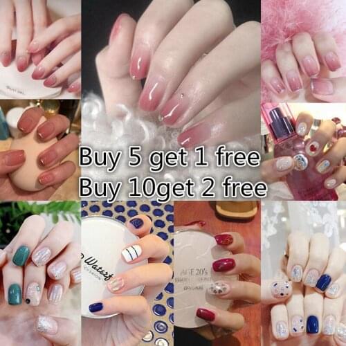 3D Japanese Korea Style Nail Stickers Nail Wraps Stripe Full Cover Self-Adhesive Flower Waterproof Nail Polish Stripe Nail Art