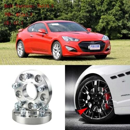 4pcs 1" Wheel Spacers Adapters 5 Lug 5x4.5"/5x114.3-12x1.5 Studs For Hyundai Rohens Coupe 2009