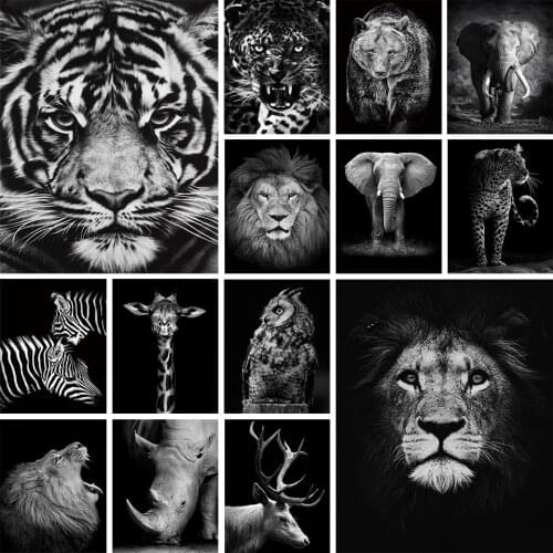 5D DIY Diamond Painting Animal Rhinestone Picture Full Diamond Full Diamond Embroidery Cross Stitch Kit Mosaic Home Decoration