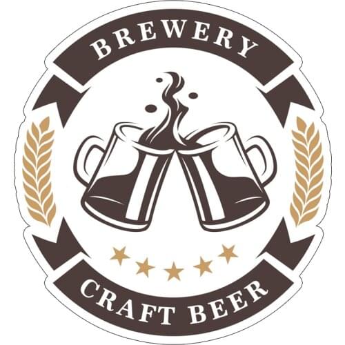 Bar Style Craft Beer Brotherhood Brewing Beer Mug Motor Car Sticker Decal #752