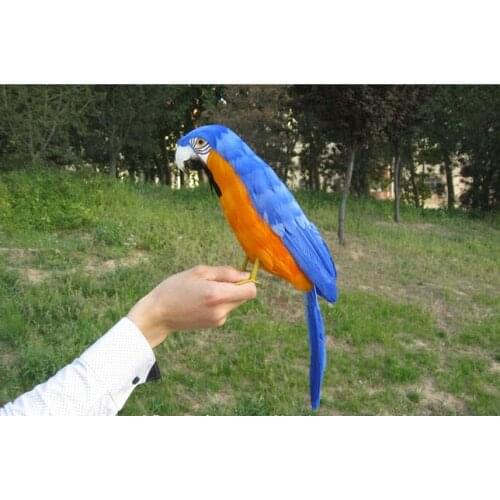 Big simulation blue&orange parrot model foam&furs bird doll gift about 45cm 1356