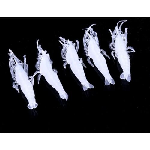 Big Sale 25pcs/5pack Carp Fishing Lures Simulation Shrimp Soft Baits Artificial Bait Fishing Tackle 4.8cm 7.5g/pack
