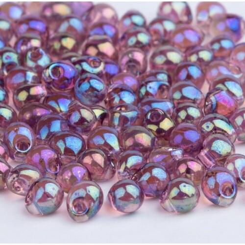Taidian 3.4mm Miyuki Drop Bead For Handmade DIY Jewelry Rainbow Color 10grams/lot About 220Pieces