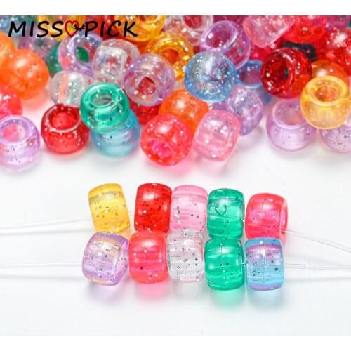 6*9mm 100pcs Acrylic Beads Colorful Transparent Loose Spacer Beads for Jewelry Making Handmade DIY Bracelet Necklace Wholesale