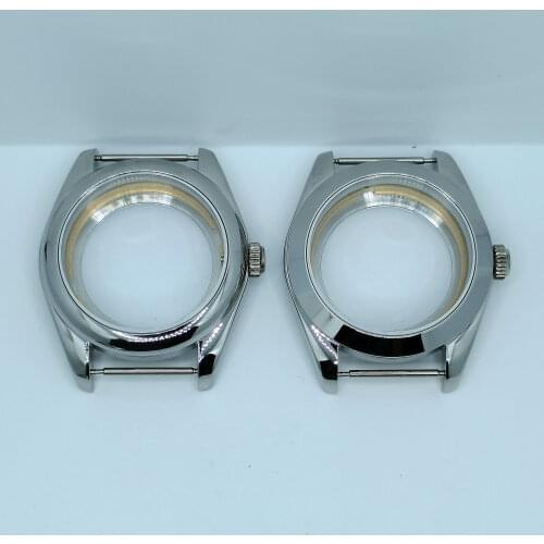 40.5MM Stainless Steel Sapphire Glass Back Display Watch Case Fit NH36 NH35 Automatic Movement