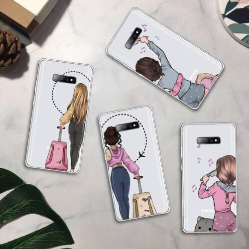 Best Friends forever girl travel are Phone Case Clear Transparent for samsung A 21s 50 71 S 8 9 20 note 10 20 plus ultra