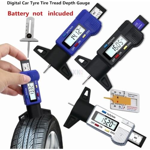 Digital Car Tyre Tire Tread Depth Gauge Meter Measurer Tool Caliper Thickness Gauges Tread Brake Pad Shoe Tire Monitoring System