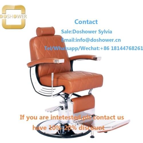 Tufted barber chair with reclining barber chair for hair stylist chair barber