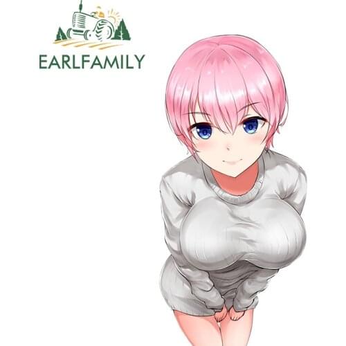 EARLFAMILY 13cm x 6.4cm for Ichika Nakano The Quintessential Quintuplets Anime Decal Vinyl Car Stickers Motorcycle Scratch-Proof