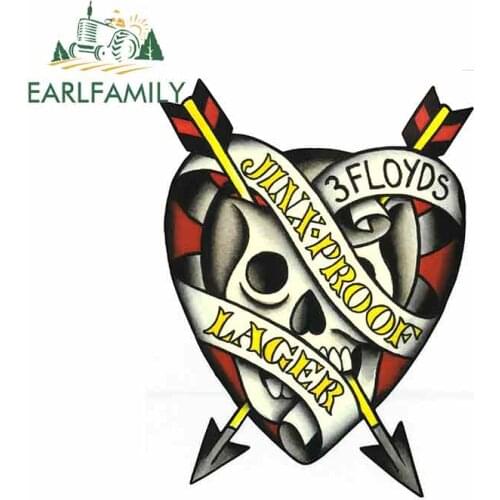 EARLFAMILY 13cm x 9.8cm For Three Floyds Brewing Co Jinx-Proof Lager Comic Decal Creative Stickers Suitable For GTR SX VAN