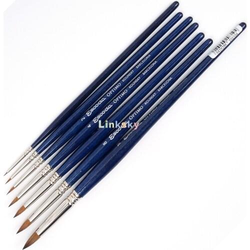 Escoda Optimo Kolinsky Barcelona Series 1208,mink Hair, Good Watercolor Brush, Good Smooth Feeling and Color Carrying Force