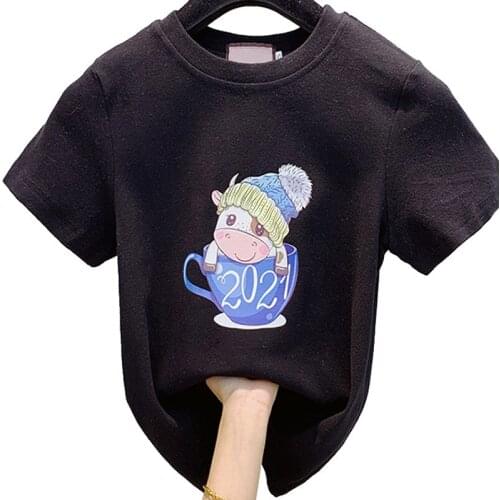 ZuoLunOuBa Summer Fashion Brushed Cartoon Women T Shirt Short Slim Dew Waist Harajuku Print Cartoon Cute Calf Tees Tops Female