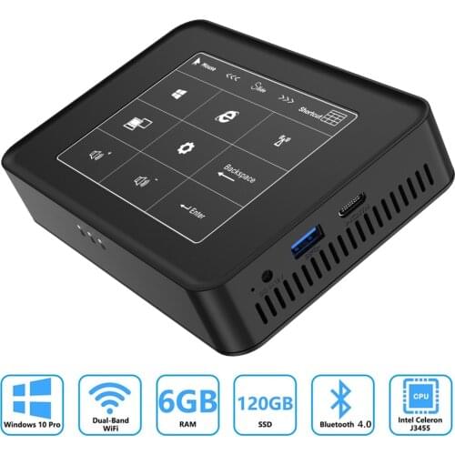 Mini PC Windows 10 Home/Pro Mini computer Celeron J3455 6G 128G 256G 512G 1TB 2.5 Inch SSD/mSATA WiFi 4K linux Mini windows pc