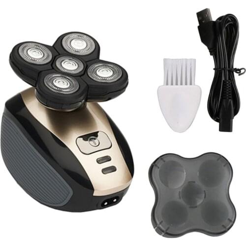 New 5-head Electric Shaving Razor Ricoh Shaving Men 4D Waterproof USB Rechargeable Multifunction Shaver