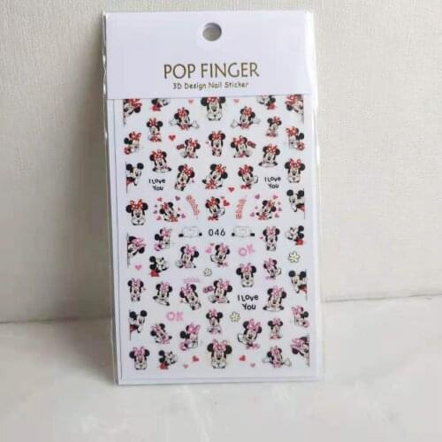 Nail Art Stickers Mickey Minnie Mouse Tips Childrens Animation Peripherals Creativity Manicure Foils Accessories Decor Decals